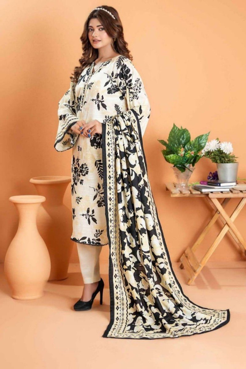 Zesh Khaddar-Printed-04-3Piece (Unstitched) - Image 2
